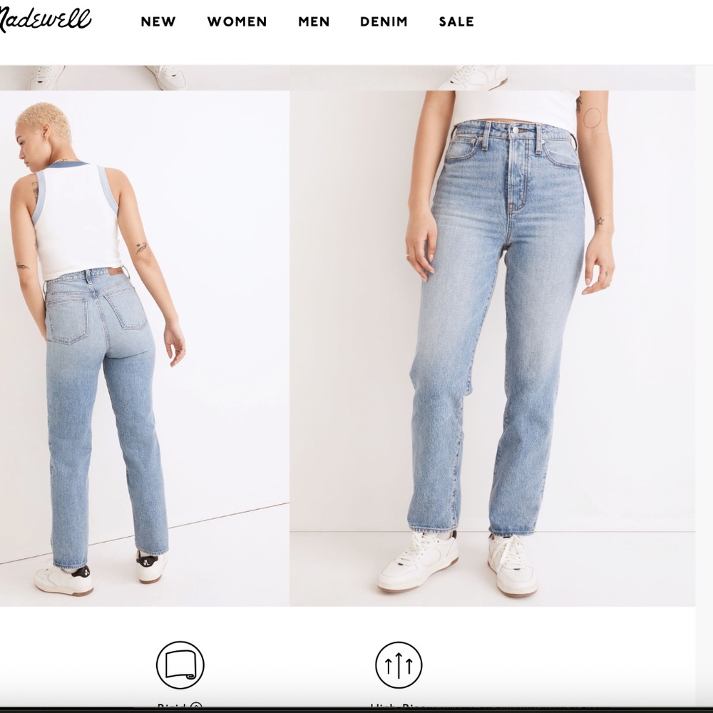 Madewell Light Blue Straight Leg Jeans